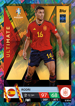 Rodri Spain Topps Match Attax EURO 2024 Ultimate XI #UXI4